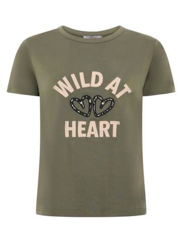 Zwillingsherz Koszulka w kolorze khaki