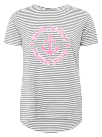 Zwillingsherz Koszulka w kolorze szaro-białym