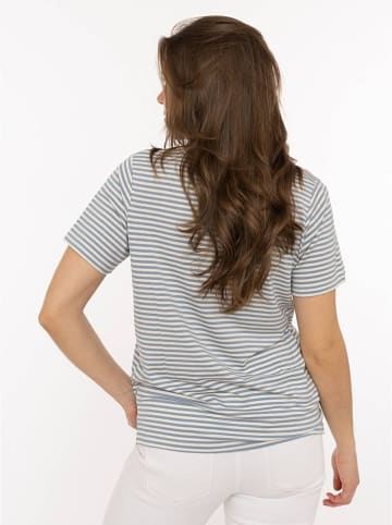 Zwillingsherz Koszulka w kolorze szaro-białym