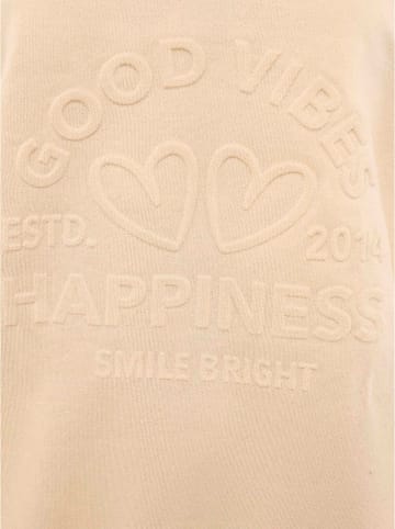 Zwillingsherz Pullover "Happiness Vibes" in Beige