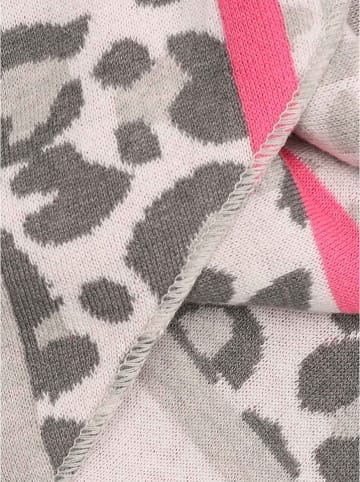 Zwillingsherz Chusta "Love is Love" w kolorze szaro-jasnoróżowym - 200 x 100 cm