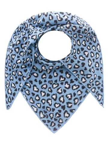 Zwillingsherz Chusta trójkątna w kolorze błękitno-czarnym - 200 x 100 cm