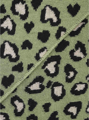 Zwillingsherz Chusta trójkątna w kolorze zielono-czarnym - 200 x 100 cm