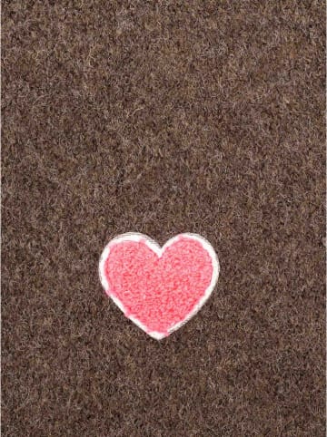 Zwillingsherz Schal "Herz" in Braun - (L)35 x (B)48 cm