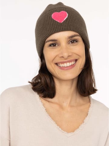 Zwillingsherz Czapka "Heart" w kolorze khaki