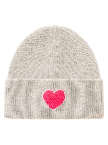 Zwillingsherz Czapka "Flausch-Herz" w kolorze beżowym