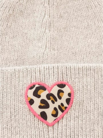 Zwillingsherz Czapka "Leo-Herz" w kolorze beżowym
