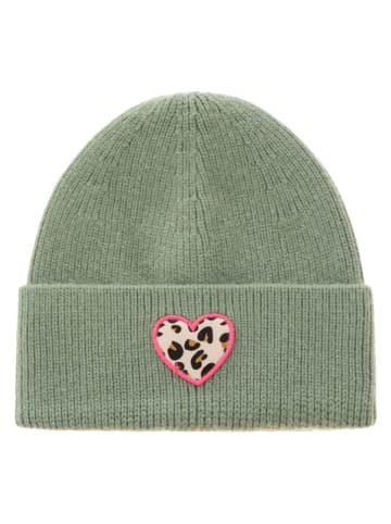 Zwillingsherz Czapka "Leo-Herz" w kolorze zielonym