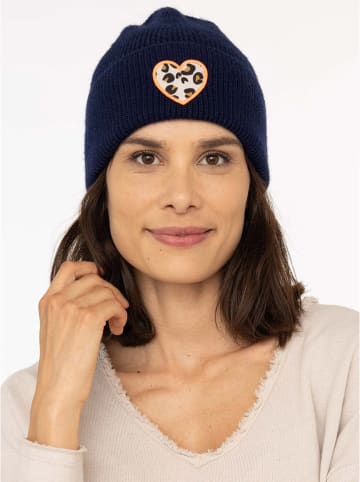 Zwillingsherz Czapka "Leo Heart" w kolorze granatowym