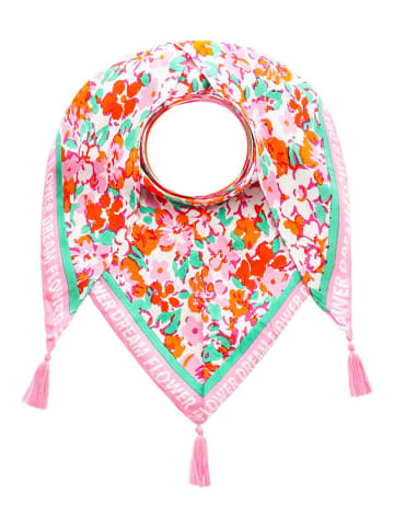 Zwillingsherz Driehoekige doek "Blumenwiese" meerkleurig - (L)200 x (B)100 cm