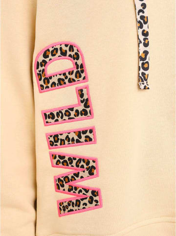 Zwillingsherz Hoodie "Wild" in Beige