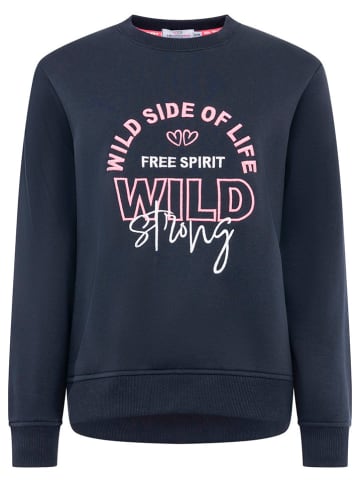 Zwillingsherz Bluza "Wild Side" w kolorze granatowym