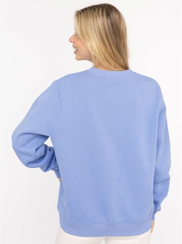 Zwillingsherz Sweatshirt "Happy Vibes" in Hellblau