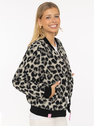 Zwillingsherz Blouson "Classic Leo" in Grau/ Schwarz