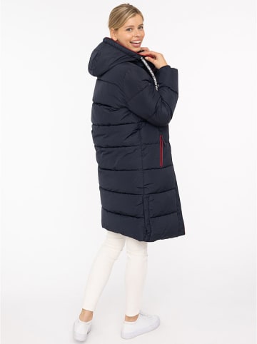 Zwillingsherz Steppmantel "Anker Liebe" in Dunkelblau