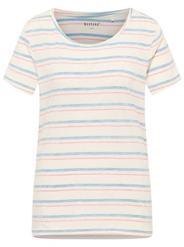 Mustang Shirt in Hellblau/ Rosa