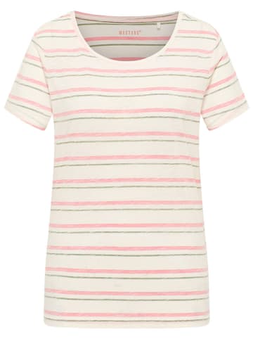 Mustang Shirt in Rosa/ Grau