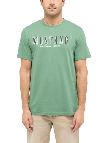 Mustang Koszulka w kolorze zielonym