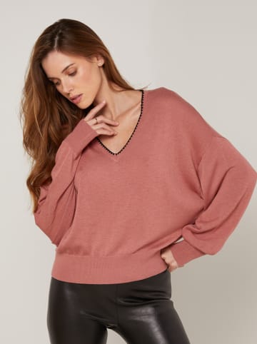 Rodier Sweter w kolorze szaroróżowym