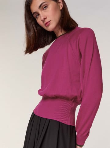 Rodier Wełniany sweter w kolorze jagodowym