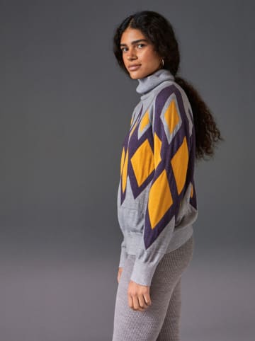 Rodier Wollrollkragenpullover in Grau
