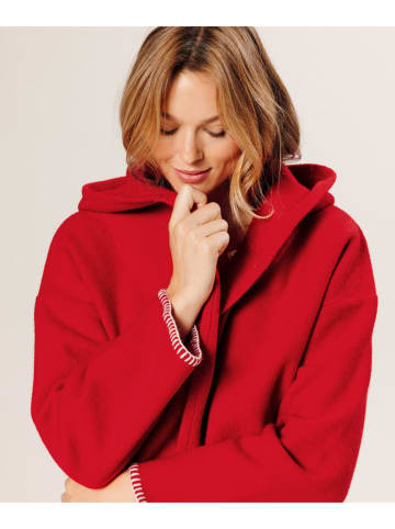 Rodier Wełniany płaszcz w kolorze czerwonym