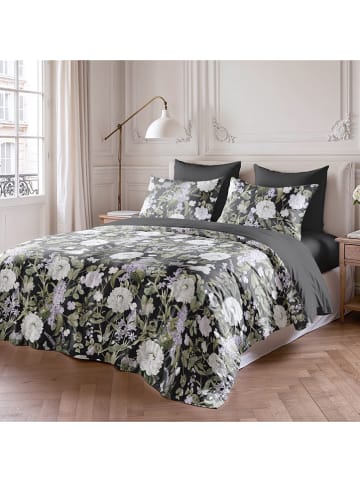 Pierre Cardin Perkalowa poszwa w kolorze czarno-zielonym na kołdrę