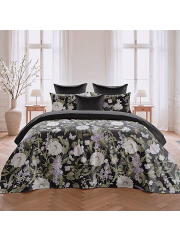 Pierre Cardin Perkalowa poszwa w kolorze czarno-zielonym na kołdrę