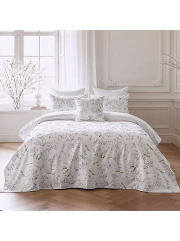 Pierre Cardin Perkal dekbedovertrek wit/paars