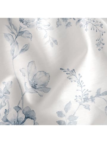 Pierre Cardin Perkal-Kissenhülle in Hellblau/ Weiß