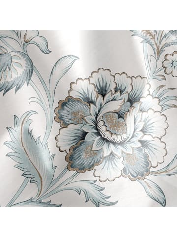 Pierre Cardin Perkal-Kissenhülle in Weiß/ Blau