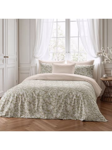 Pierre Cardin Perkalowa poszwa w kolorze khaki na kołdrę