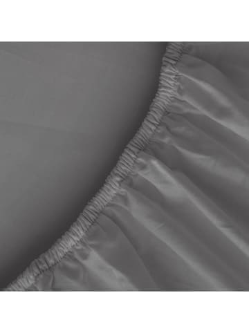 Pierre Cardin Perkalowe prześcieradło w kolorze szarym na gumce