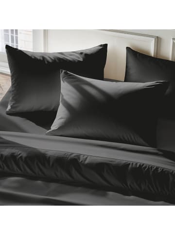 Pierre Cardin 2er-Set: Perkal-Kissenhüllen in Anthrazit