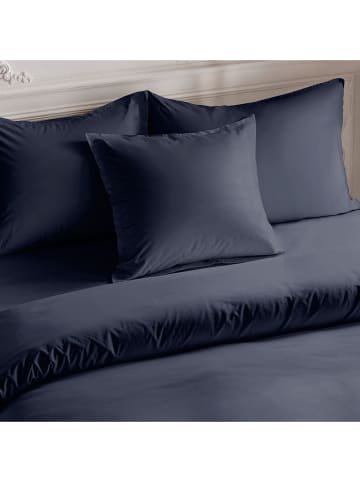 Pierre Cardin Perkal-Spannbettlaken in Dunkelblau