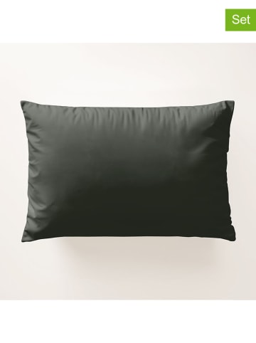 Pierre Cardin Perkalowe poszewki (2 szt.) w kolorze ciemnozielonym na poduszkę