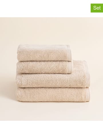 Pierre Cardin 4-delige handdoekenset "Serenity" crème