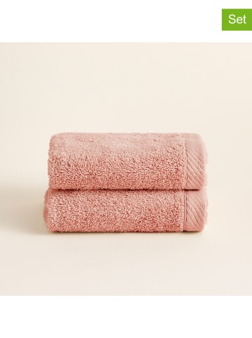 Pierre Cardin 2er-Set: Handtücher "Serenity" in Lachs