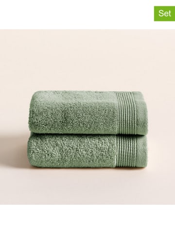 Pierre Cardin 2-delige set: gastendoeken "Harmony" groen