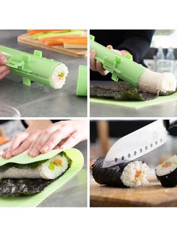InnovaGoods 3-częściowy zestaw w kolorze zielonym do sushi