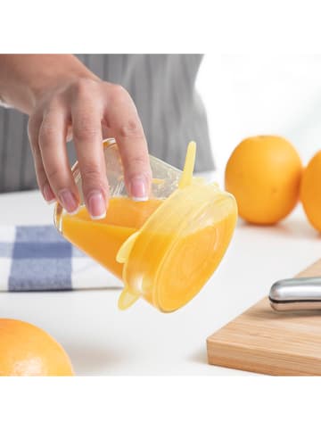 InnovaGoods 10-delige dekselset geel/roze