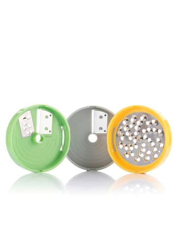 InnovaGoods 3-in-1 groentenspiraalsnijder grijs/groen/oranje - Ø 9 cm