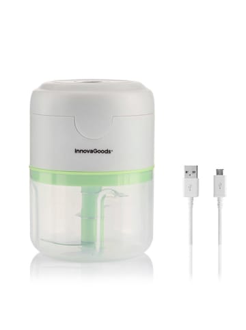 InnovaGoods Mini rozdrabniacz w kolorze biało-zielonym - wys. 11,7 x Ø 8,7 cm