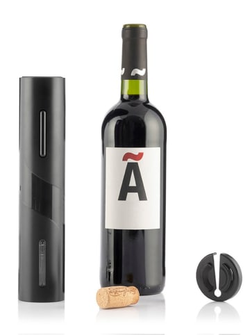 InnovaGoods Elektryczny korkociąg w kolorze czarnym - wys. 23,7 x Ø 4,8 cm