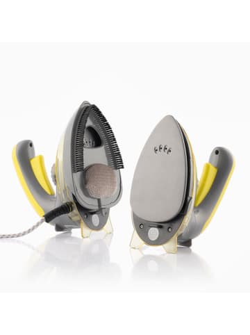 InnovaGoods Mini-strijkijzer 2-in-1 "Veliron" grijs/geel