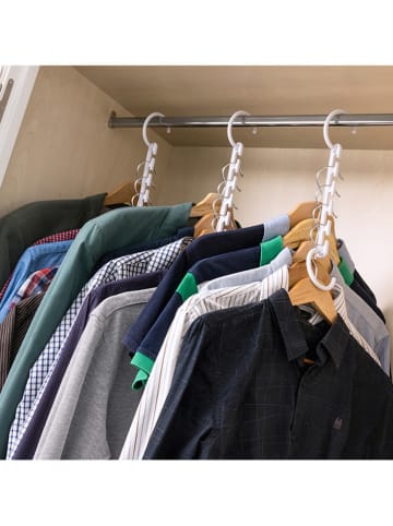 InnovaGoods 8-delige set: kledinghanger-organizers wit - (L)26 cm