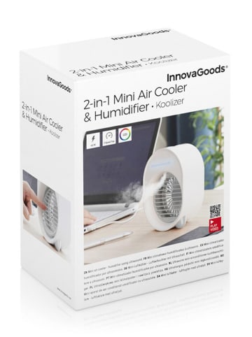 InnovaGoods Mini-LED-Ultraschall-Luftbefeuchter in Weiß