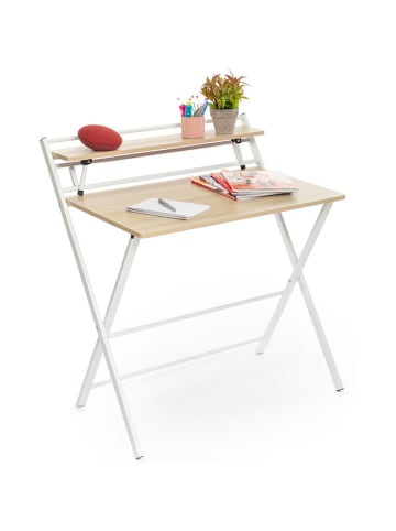 InnovaGoods Klapptisch in Beige/ Weiß - (B)60 x (H)84 x (T)97 cm