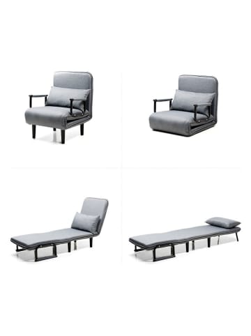 InnovaGoods 4in1-Schlafsessel in Grau/ Schwarz