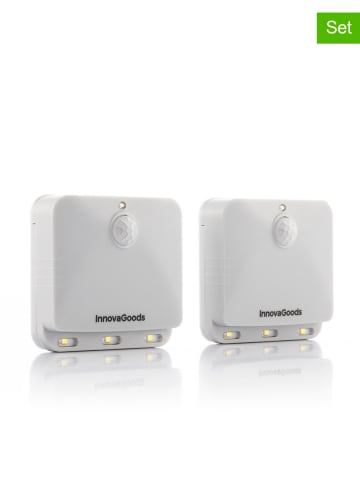 InnovaGoods Panele LED (2 szt.) w kolorze szarym - 6 x 6 x 2 cm